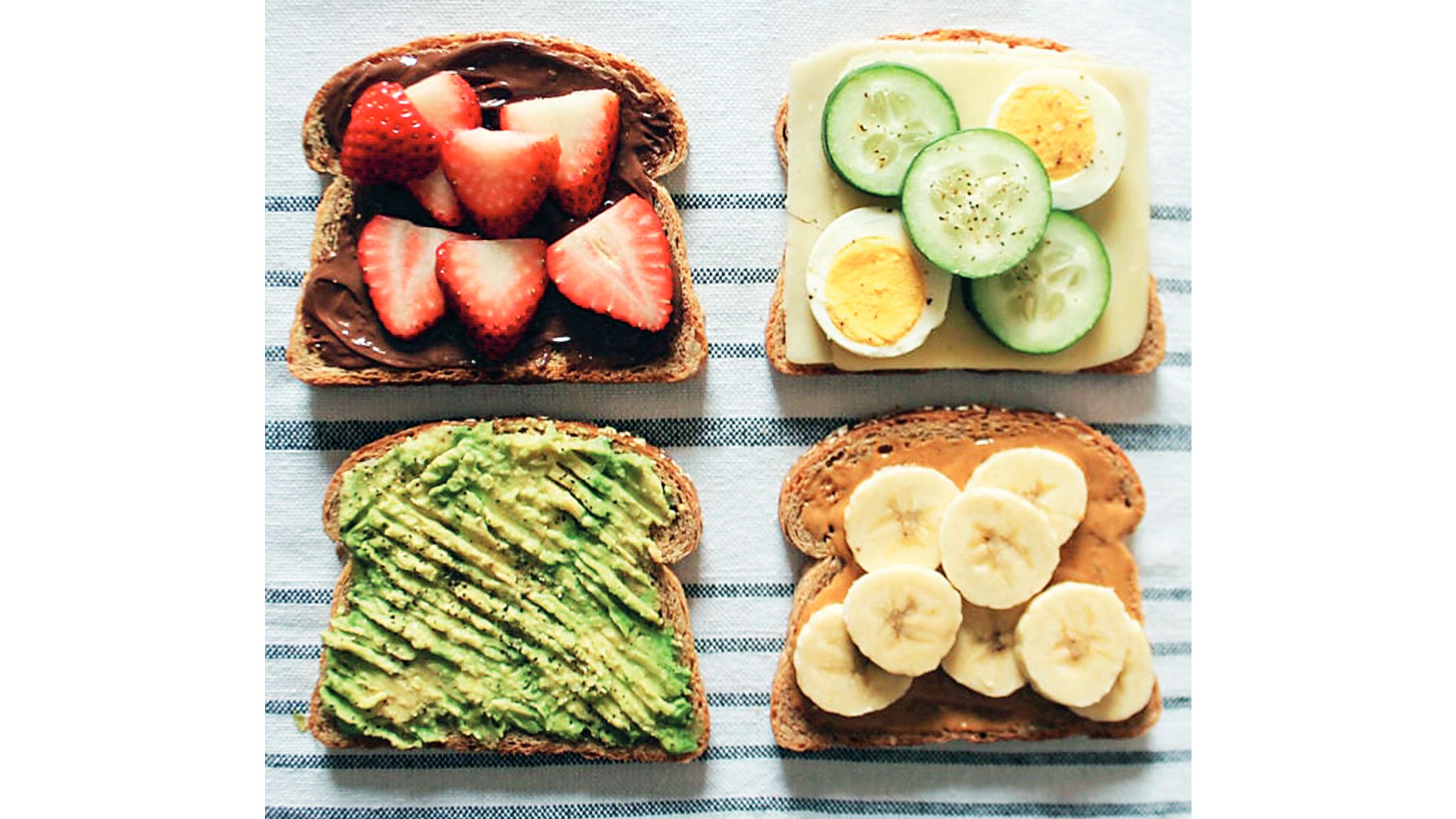 Spreads and toppings.